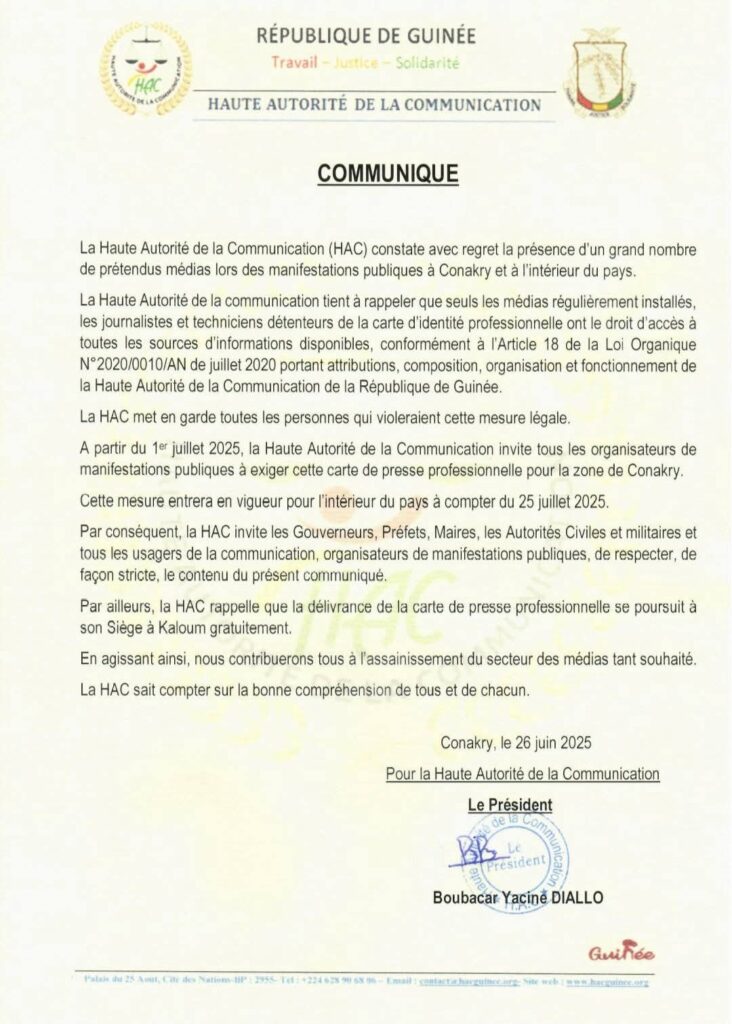Immagine-WhatsApp-2025-06-26-ore-19.28.09_c00c3d94-732x1024 Guinée : La HAC serre la vis – les journalistes non accrédités exclus des manifestations